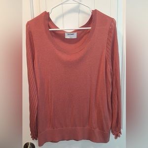 L Old Navy mauve pink/dusty rose light sweater